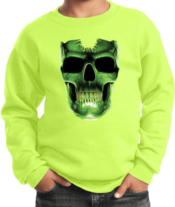 Kids Halloween Sweatshirt Glow Bones - Senob right