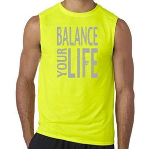 Mens "Balance" Muscle Tee Shirt - Senob right - 7