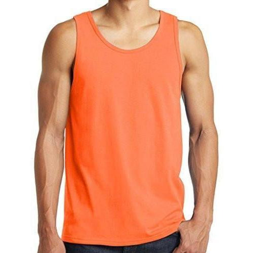Mens Neon Orange Tank Top Shirt - Senob right