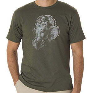 Mens Ganesha Profile Organic Cotton T-Shirt - Senob right - 3