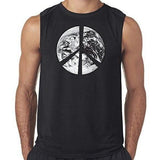 Mens "Peace Earth" Muscle Tee Shirt - Senob right