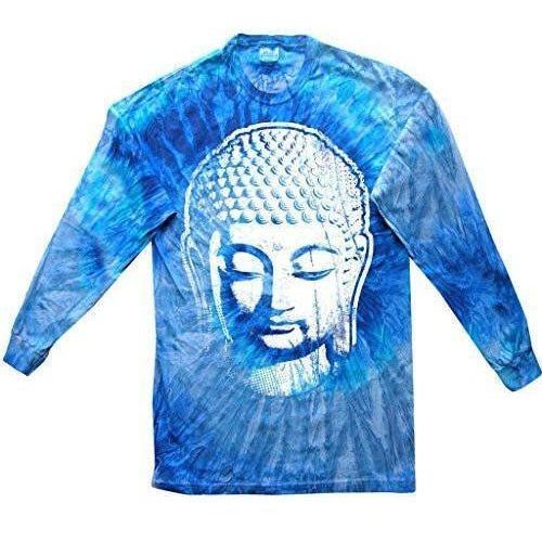 Mens Big Buddha Head Long Sleeve Tee Shirt - Senob right - 1