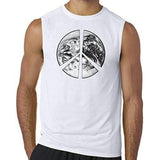 Mens "Peace Earth" Muscle Tee Shirt - Senob right - 8