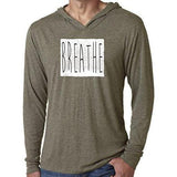 Mens "Breathe" Thin Hoodie Tee Shirt - Senob right - 5