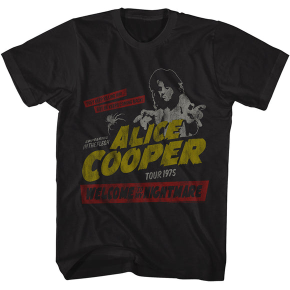Alice Cooper Welcome to My Nightmare Tour Black T-shirt - Senob right