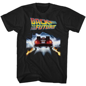 Back to the Future DeLorean Tail Lights Black T-shirt - Senob right