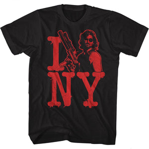Escape From New York T-Shirt I Snake NY Black Tee - Senob right