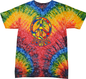 Funky Peace Sign Tie Dye T-shirt - Senob right
