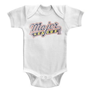 Major League II Infant Bodysuit Logo White Romper - Senob right