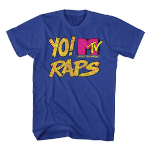 Yo MTV Raps Retro Logo Royal T-shirt - Senob right