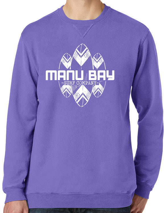Manu Bay Surf Company SURFBOARDS Unisex V-Notch Sweatshirt - Senob right
