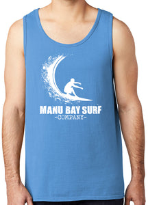 Manu Bay Surf Company WAVE 100% Cotton Heavyweight Pastel Tank Top - Senob right