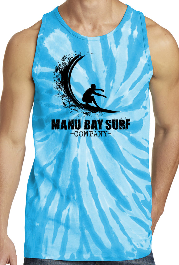 Manu Bay Surf Company WAVE 100% Cotton Tie Dye Tank Top - Senob right