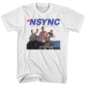 NSYNC T-Shirt I Want You Back White Tee - Senob right