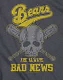 The Bad News Bears Toddler T-Shirt Always Bad Skull Charcoal Tee - Senob right