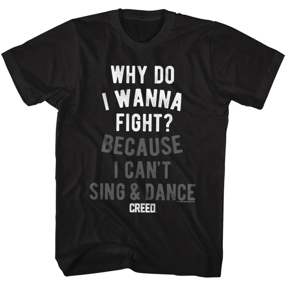 Creed T-Shirt Front Street Gym Black Tee - Senob right