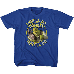Shrek Toddler T-Shirt That'll Do Donkey Royal Tee - Senob right