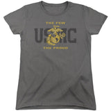 US Marine Corps The Few The Proud Charcoal Women's Shirt - Senob right