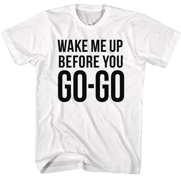 Wham T-Shirt Wake Me Up Before You Go-Go White Tee - Senob right