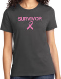 Ladies Breast Cancer T-shirt Survivor Tee - Senob right