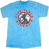 Peace T-shirt Give Peace a Chance Mineral Washed Tie Dye Tee - Senob right