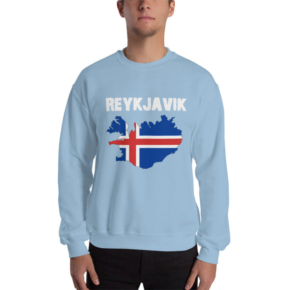 Reykjavik Iceland with Flag Warm Sweatshirt - Senob right