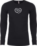 OM Heart Long Sleeve Thermal Senob right Tee Shirt - Senob right