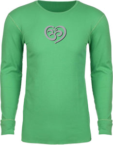 OM Heart Long Sleeve Thermal Senob right Tee Shirt - Senob right