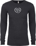 OM Heart Long Sleeve Thermal Senob right Tee Shirt - Senob right