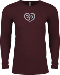 OM Heart Long Sleeve Thermal Senob right Tee Shirt - Senob right