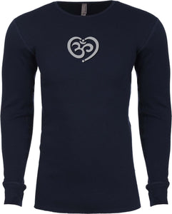 OM Heart Long Sleeve Thermal Senob right Tee Shirt - Senob right