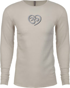 OM Heart Long Sleeve Thermal Senob right Tee Shirt - Senob right